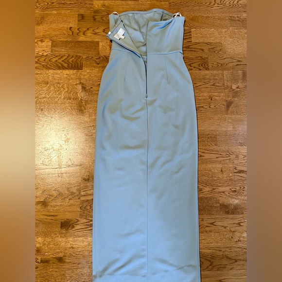 🎉HP🎉WAYF The Angelique Strapless Tulip Gown Sage Green Size XXS - Picture 9 of 16